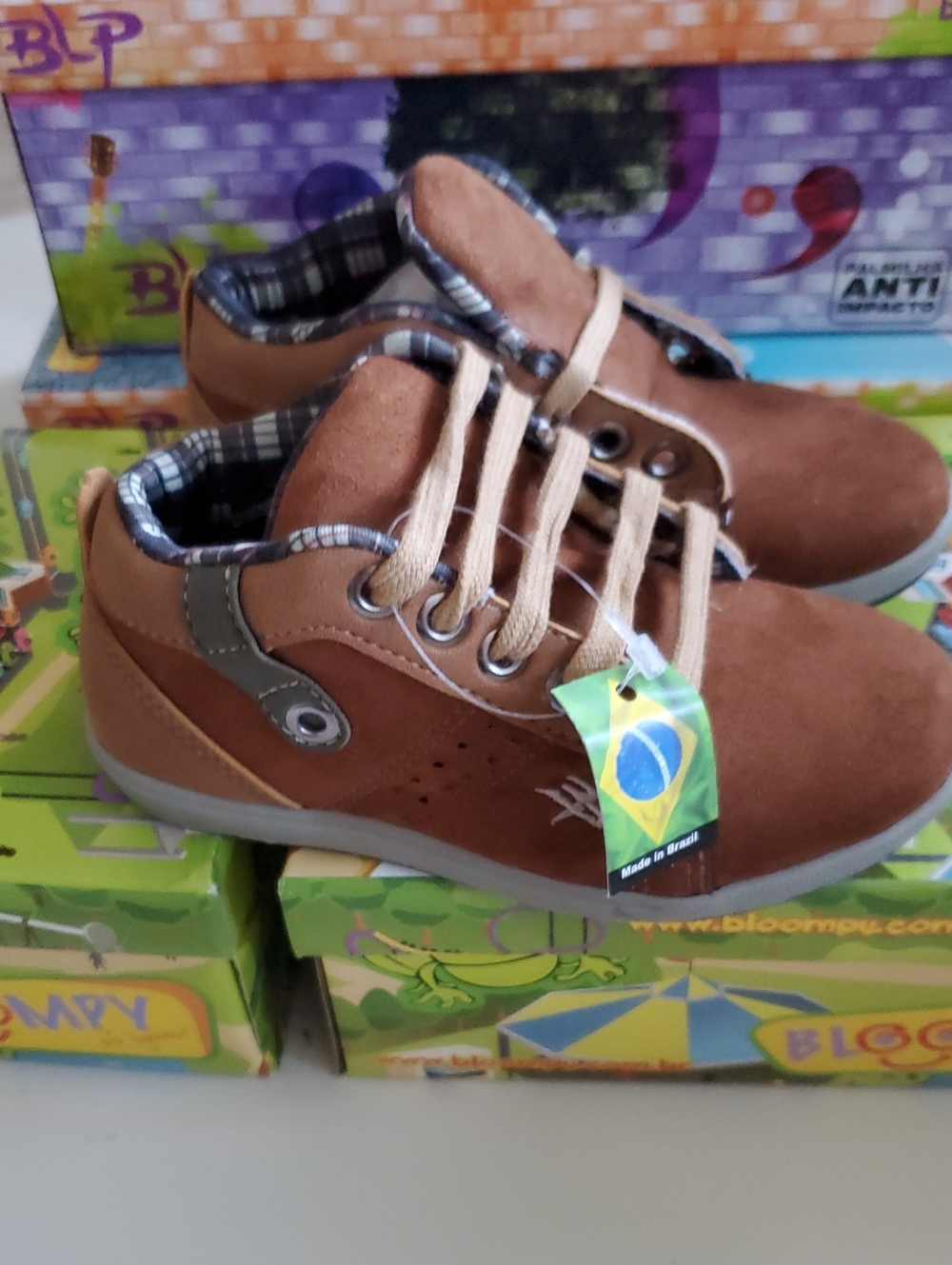Kids Brown High-Top Suede-like Casual Lace Up Shoes